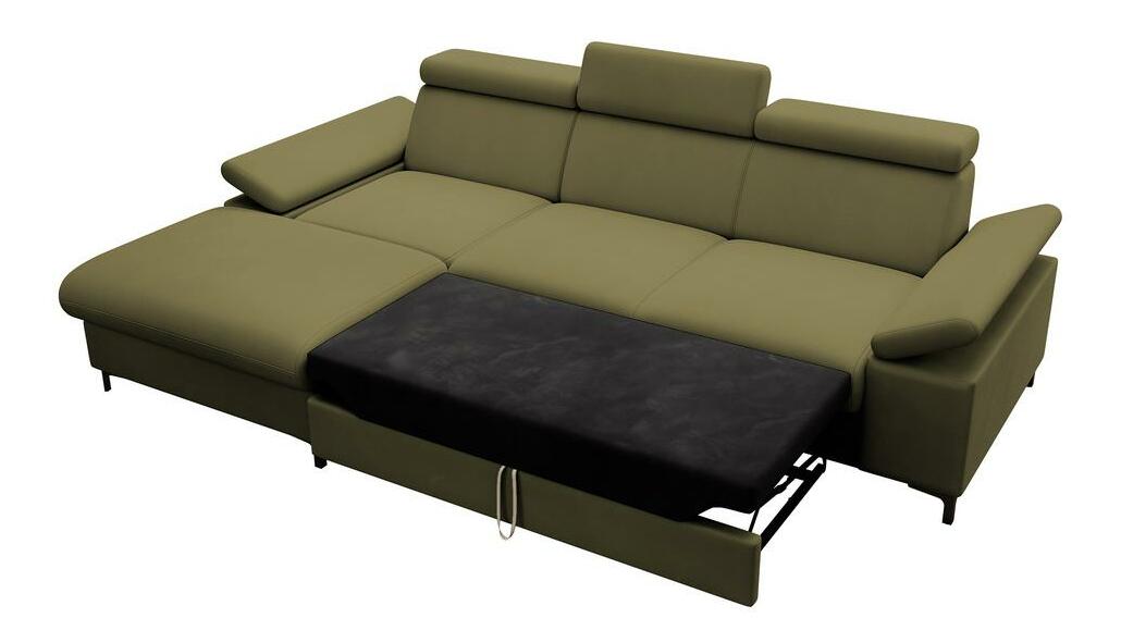 Sarokkanapé Miles (B) (oliva + fekete)