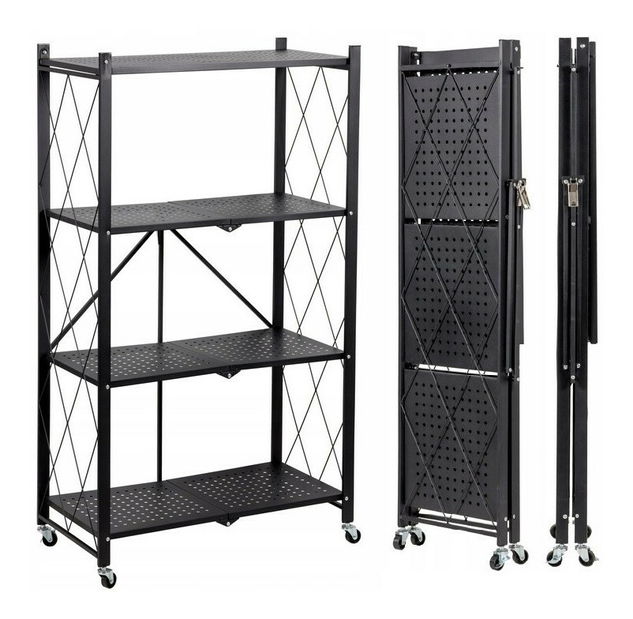 Raft de bucătărie cu roți Ricos 2 (negru)