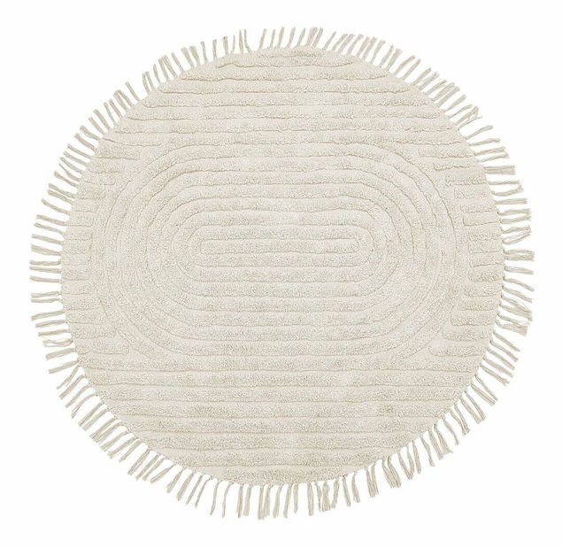 Koberec ⌀ 140 cm Half (béžová)