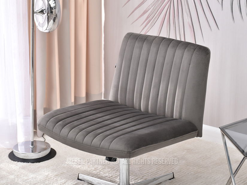 Fotoliu Loise (gri + crom)