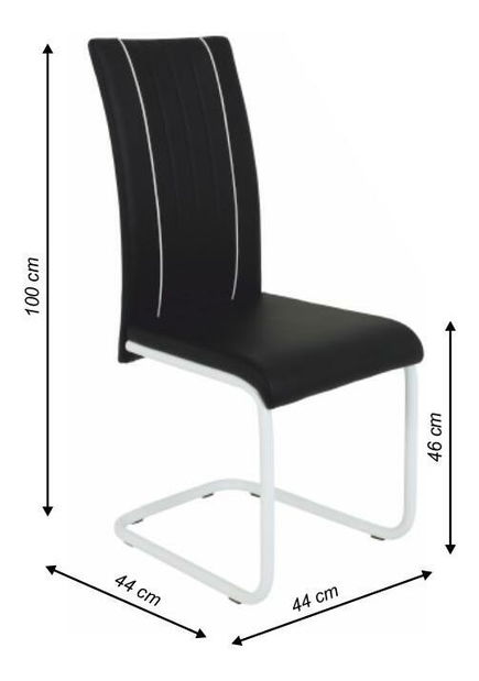 Scaun de sufragerie Limia (Negru + Alb)