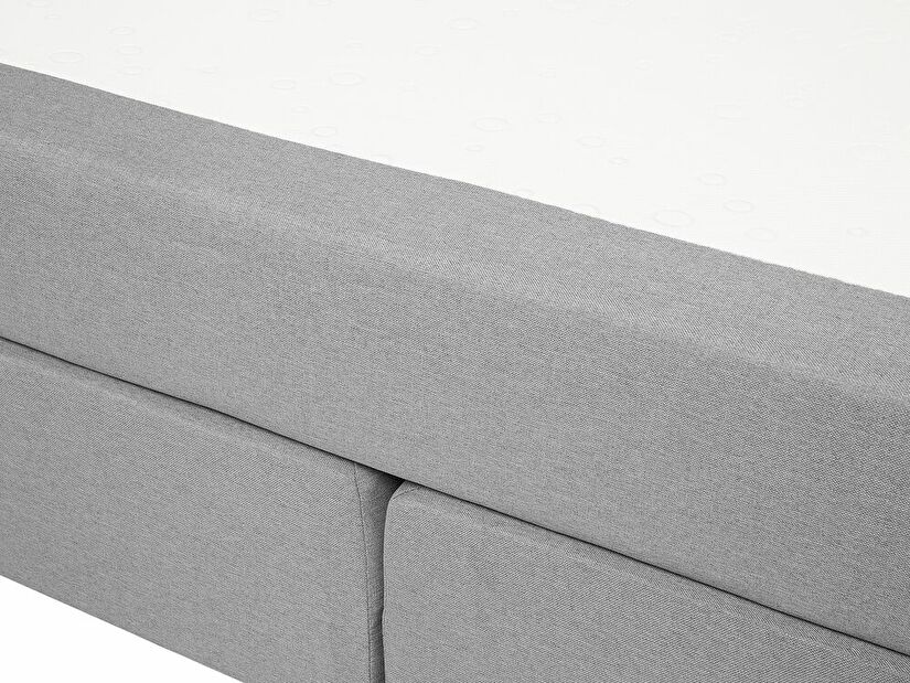 Manželská posteľ Boxspring 160 cm CONSOLE (s roštom a matracom) (sivá)