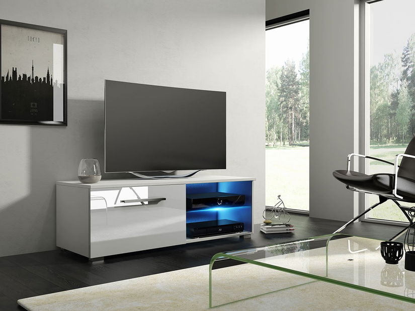 TV stolík/skrinka Perenil (biela) *bazár