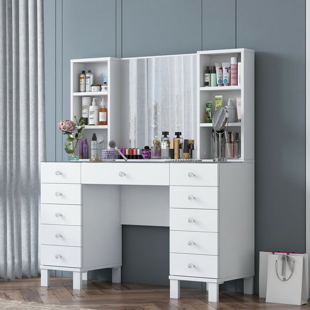 Toaletný stolík Beja (biela)