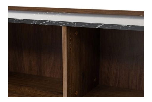 Komód Anto 200 (warmia dió + fekete márvány)