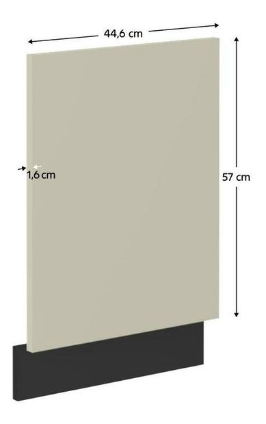 Ușă pentru mașina de spălat încorporată Arikona ZM 570x446 (cașmir + negru) 
