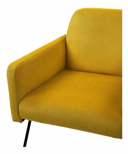 Fotoliu NORK (zamat) (galben)