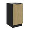 Dulap inferior de bucătărie Carminia 40 D 1F BB (stejar cremona + negru)