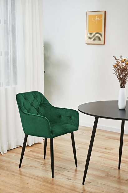 Jedálenská stolička Satya (tmavo zelená) *výpredaj