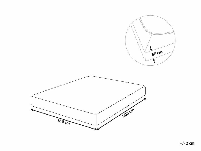 Cearceaf pentru pat 160 x 200 cm Januba (albastra deschis)