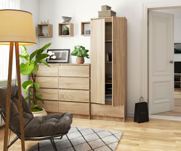 Regál Renzo (dub sonoma) *výpredaj
