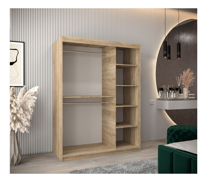 Dulap de haine 150 cm Toki 2 (stejar sonoma + stejar sonoma)