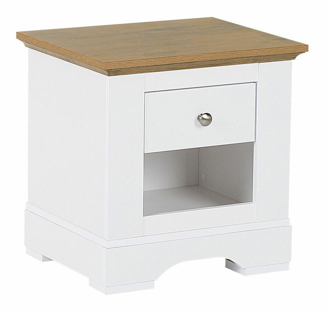 Noptieră WANGY (lemn) (alb)