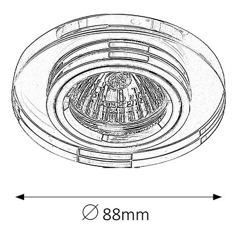 Vstavané svietidlo Spot Fashion 1148 (chrómová)
