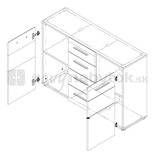 Comodă Kinloss 14 CMBK14
