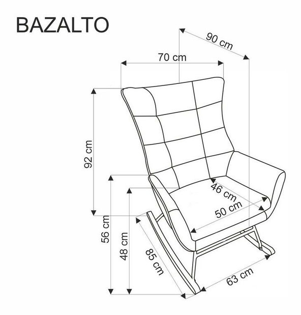 Fotel Bazal (fekete)