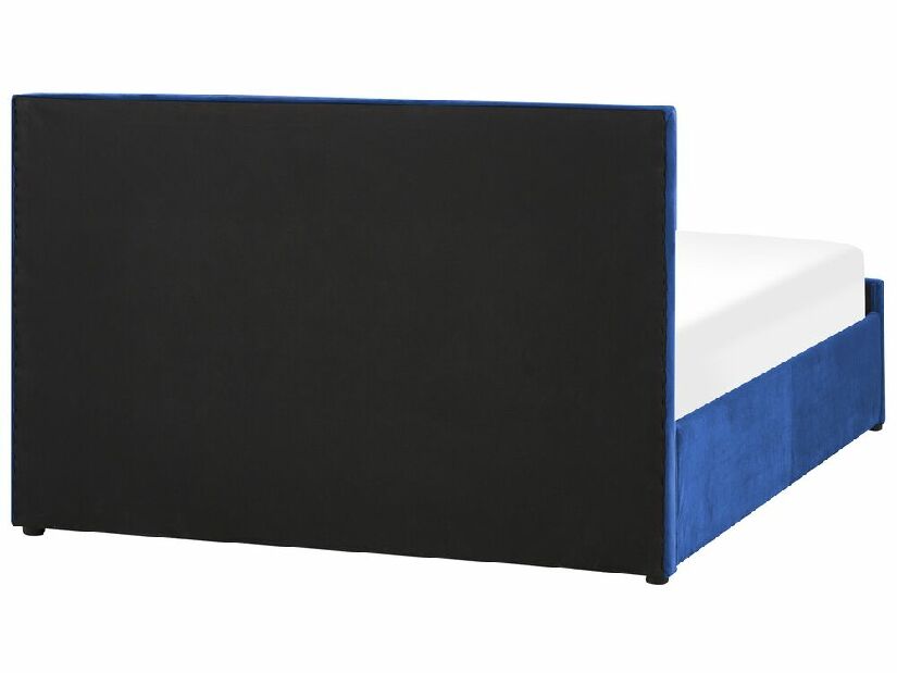 Bračni krevet 140 cm Rhett (plava) (s podnicom i prostorom za odlaganje)