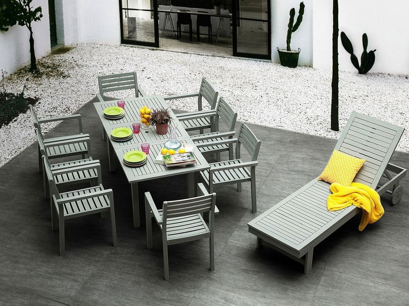 Záhradné lehátko Madeira (svetlosivá)