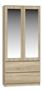 Ruhásszekrény Musecalo 1 (szonoma tölgy) (tükörrel)