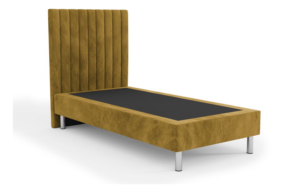 Pat tapițat 90x200 cm Amby (galben)