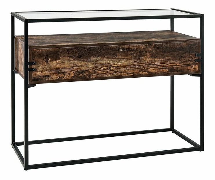 Konzolový stolík Mauza (tmavé drevo)