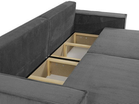 Sofa na razvlačenje Stosono (tamnoplava) (s prostorom za odlaganje)