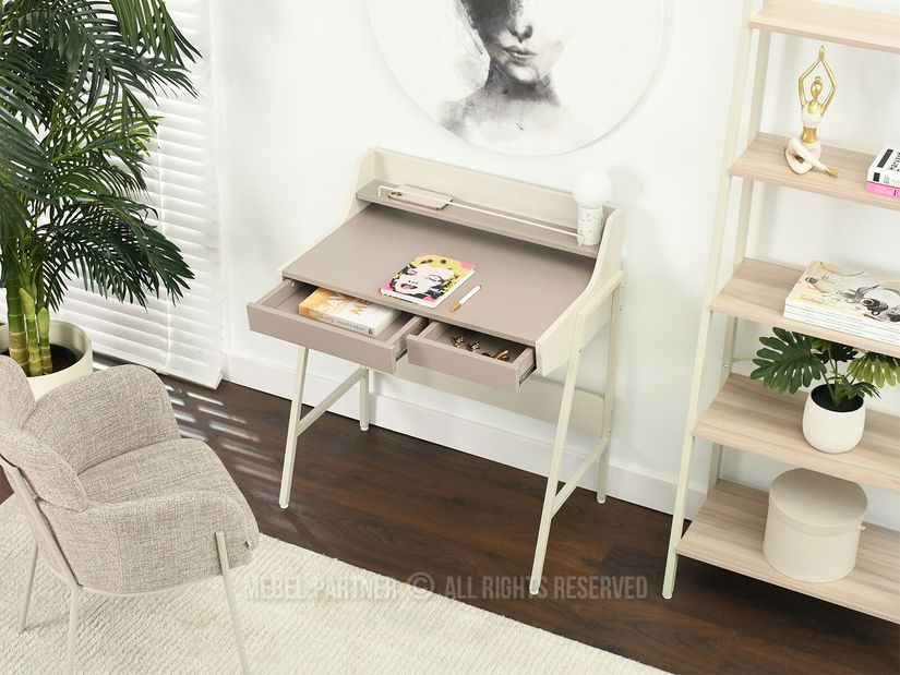 PC asztal Borge (bézs + krém)