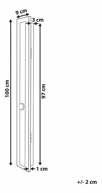 Fali kültéri lámpa 100 cm Sennett (fekete) 