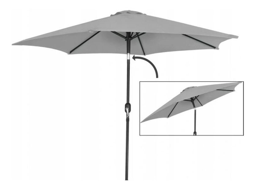 Vrtni suncobran Rona 3 (siva)