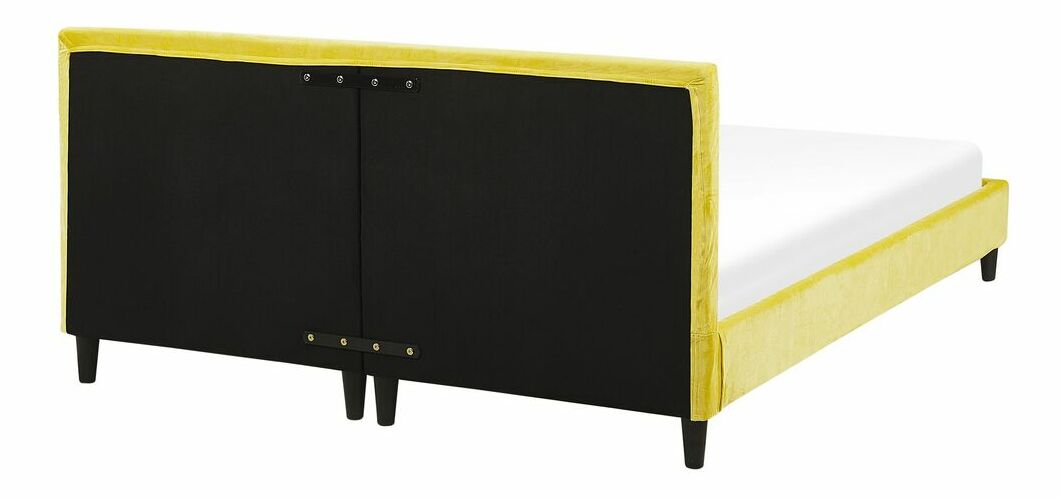 Manželská posteľ 160 cm FUTTI (s roštom) (žltá)