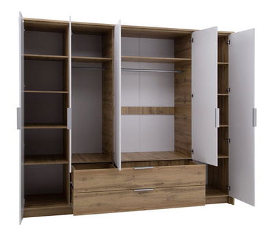 Ormar za garderobu Sorento 255 (hrast wotan + bijela)