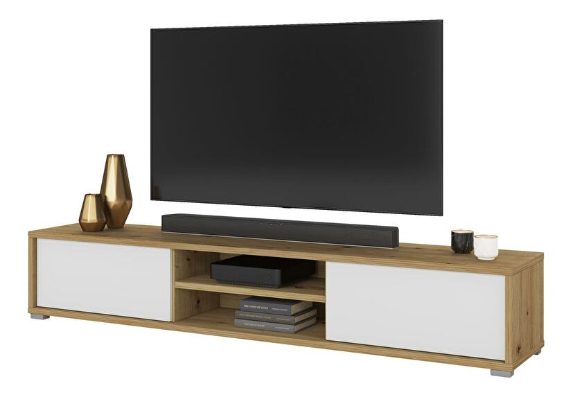 TV stolík Fiora 40 (dub artisan + biela)