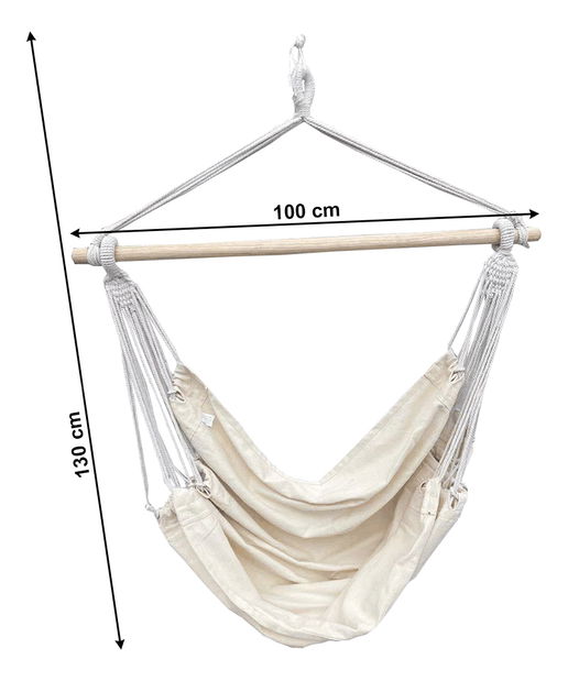 Felakasztható hintafotel Gilda (fehér + bézs)