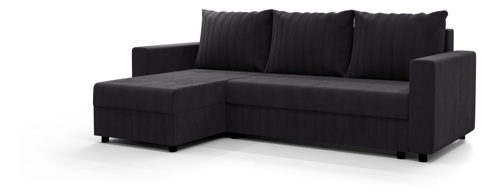 Sarok ülőgarnitúra Peak L (szürkésfekete) (B)