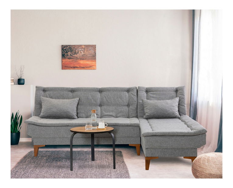 Rohová sedačka Santic (sivá)