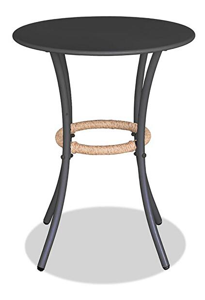 Set mobilier de grădină Abril (natural + antracit) (pentru 2 persoane)