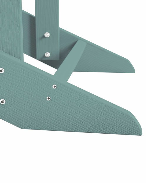 Záhradná stolička s podnožkou Adack (tyrkysová)