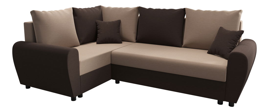 Sarok ülőgarnitúra Fleur Plus (sötétbarna + bézs) (B)