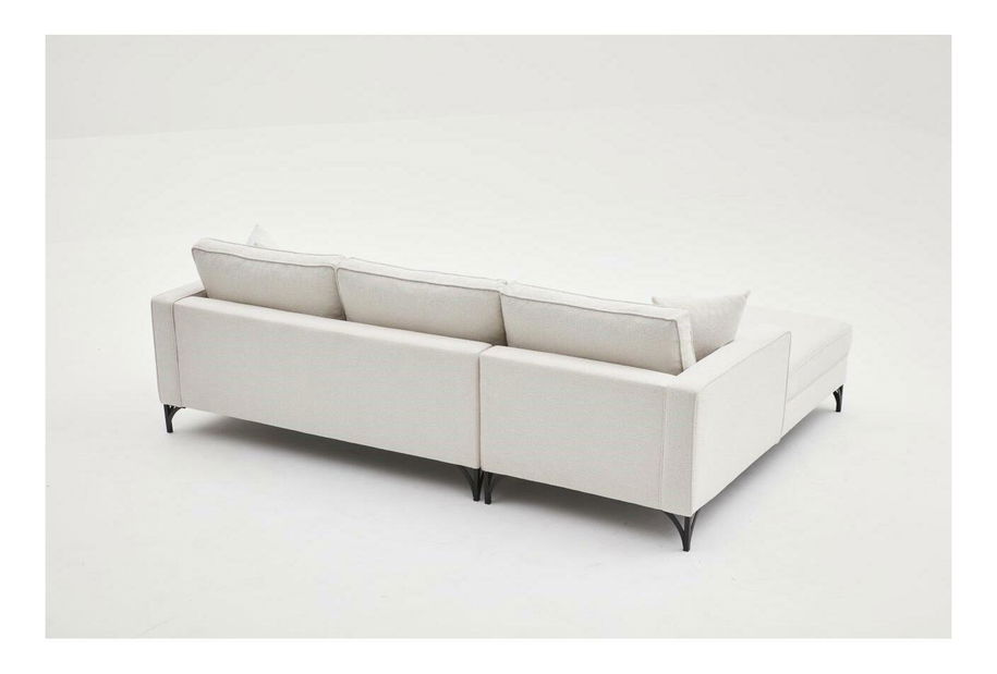 Rohová sedacia súprava Brenen (L) (krémová + čierna)