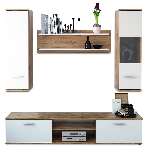 Mobilier living Waldron (Stejar wotan + alb) *vânzare