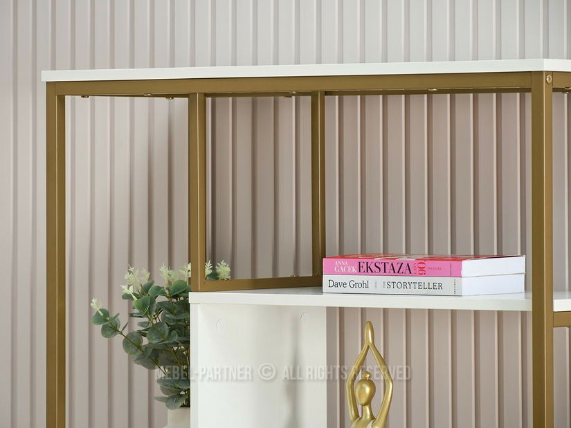 Raft Harp B (lemn alb + auriu)