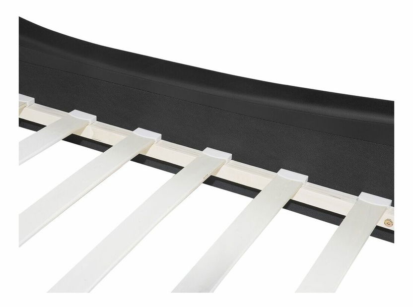 Bračni krevet 180 cm AVENUE (s podnicom) (crna mat)