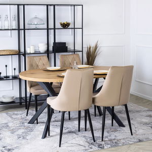 Masă sufragerie extensibilă Lavar (Stejar auriu) (pentru 4-10 persoane)