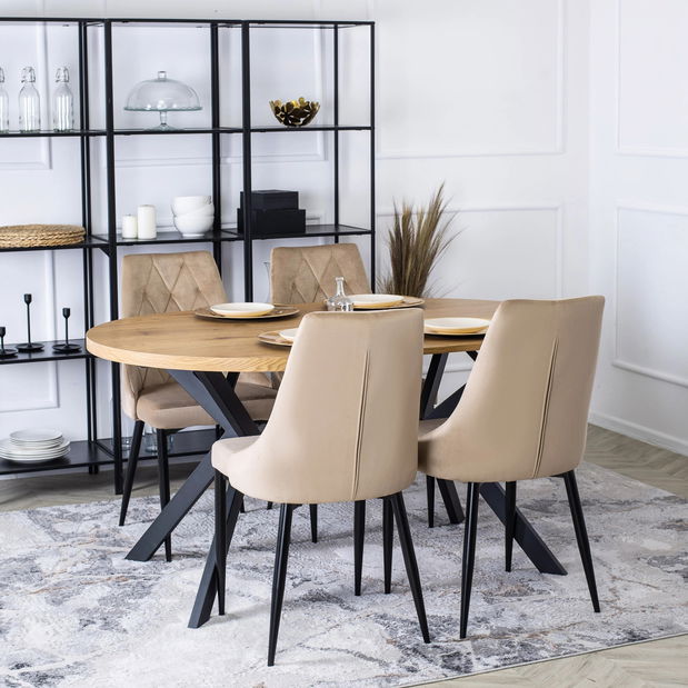 Rozkladací jedálenský stôl Lavar (dub zlatý) (pre 4-10 osôb)