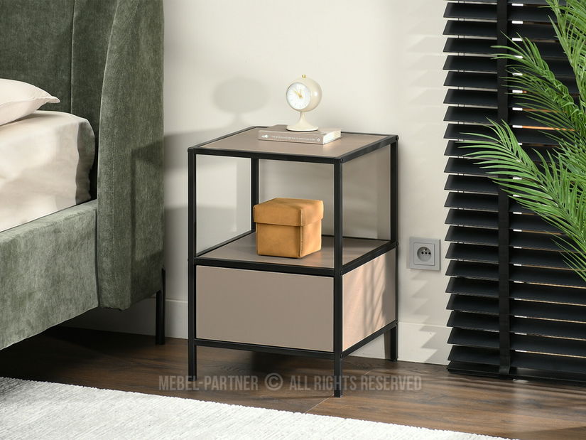 Noptieră Subsidios (bej + negru)