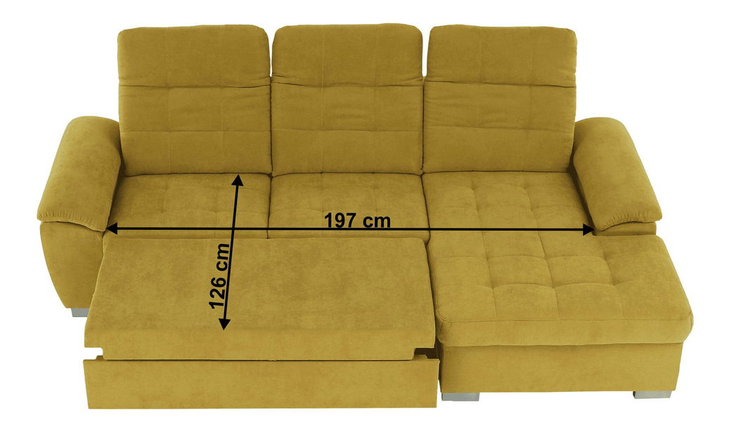 Sarokkanapé Evangelon (mustár) (J)