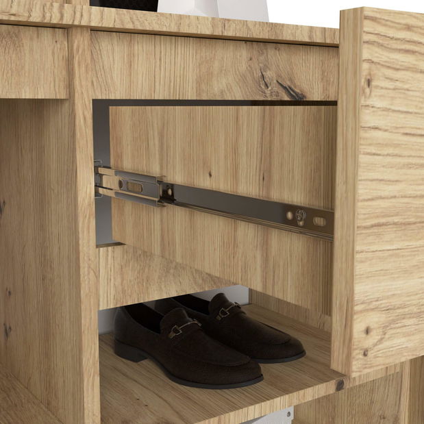 Predsieňová zostava Enteruno (dub artisan) (so zrkadlom)