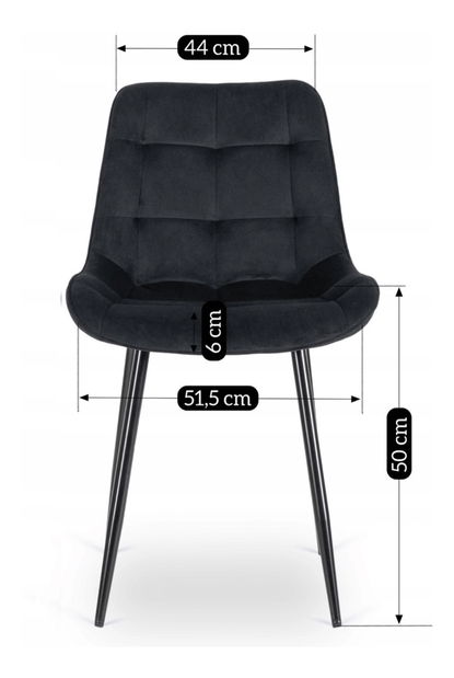 Jedálenská stolička Clavar (čierna) 