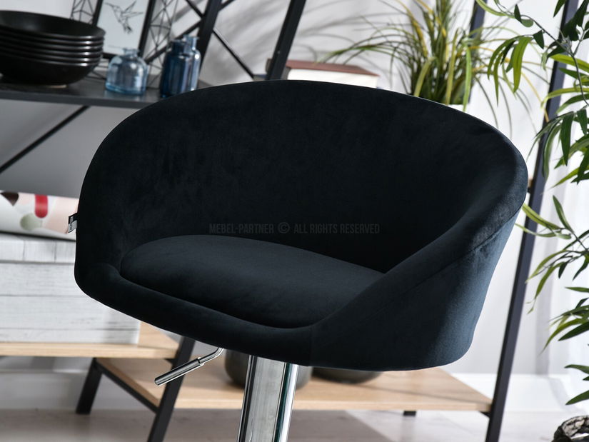 Stolička Hanzel (čierna + chrómová)