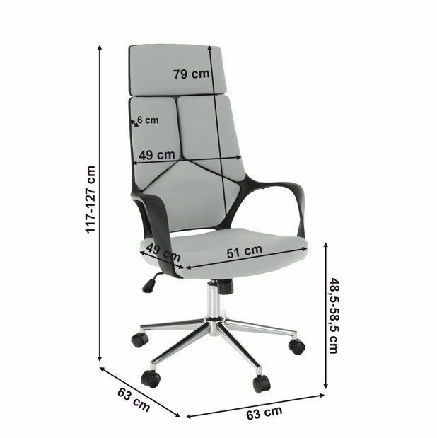 Kancelárska kreslo Baldan (sivá)